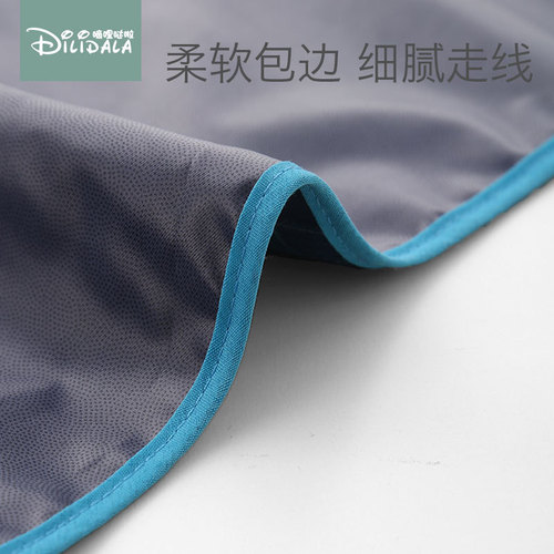 Adult pure cotton plaid bib dining bib adult double-sided rice bib elderly bib adult saliva bib waterproof