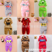 卫衣套装 小童连帽卫衣两件套五元衣服库存尾货东莞地摊货源十元