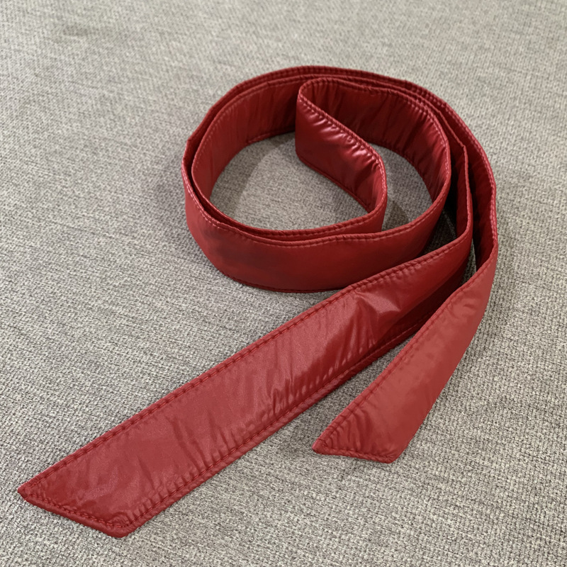 Nuevo cinturón de las mujeres de todo partido abajo chaqueta con cordones de algodón y engrosamiento simple abrigo vinculante arco decorativo sello de la cintura