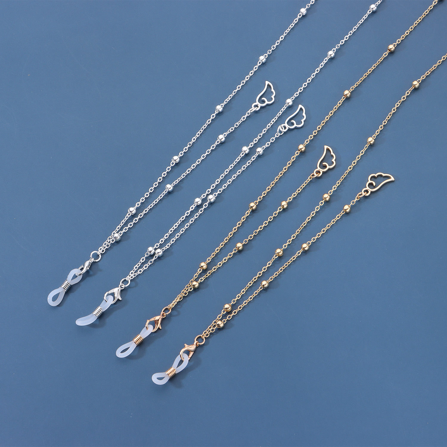 Brillenkette mit Flügeln für Damen, Brillenkordelketten, Perlen, Brillenband, Brillenhalter, Maskenhalter, Umhängeband_voghion.com