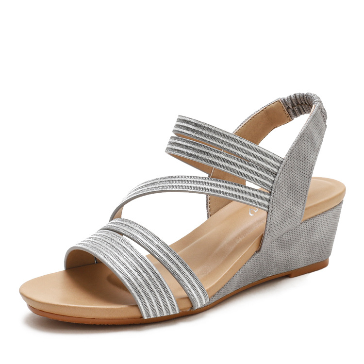 Wedge For Women Summer New Comfortable Soft Sole Roman Sandals With Waterproof Platform And Single Strap_voghion.com