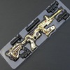 Jedi Gatalion weapon SCAR-L AWM M416 Five-claw Golden Dragon M24 belief light gun mold keychain