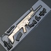 Jedi Gatalion weapon SCAR-L AWM M416 Five-claw Golden Dragon M24 belief light gun mold keychain