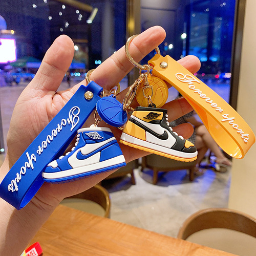 Sneaker Silicone Fashion Star Car Keychain Creative Shoes Key Holder Bag Decor New Key Ring