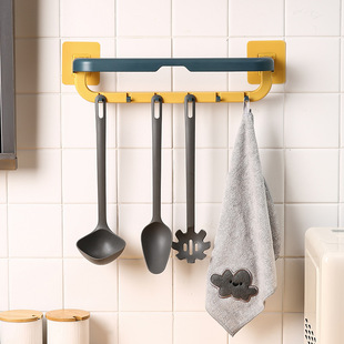 Punch-free Toilet Double-layer Towel Bar Bathroom Suction Cup Hanger Bath Towel Shelf Nordic Creative Folding Towel Rack