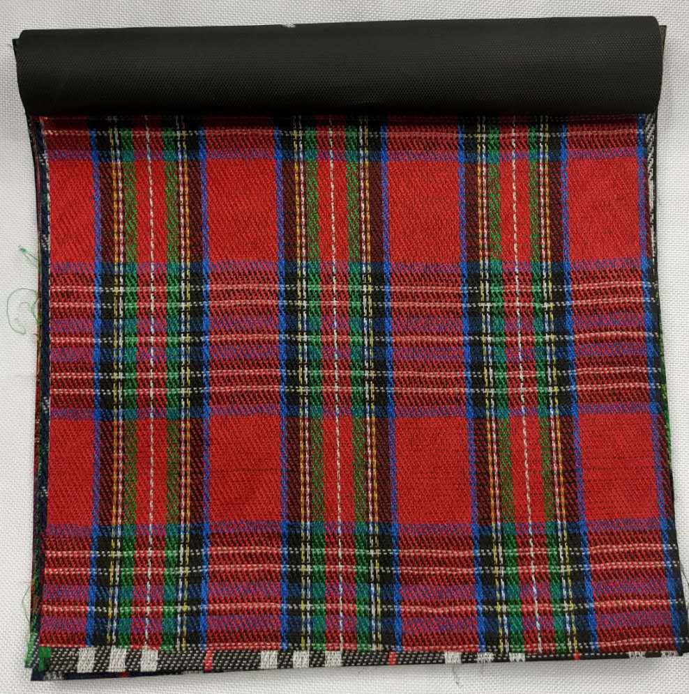 厂家直销格子pe底 色织格子箱包布  苏格兰牛津布  现货1.8门幅 2