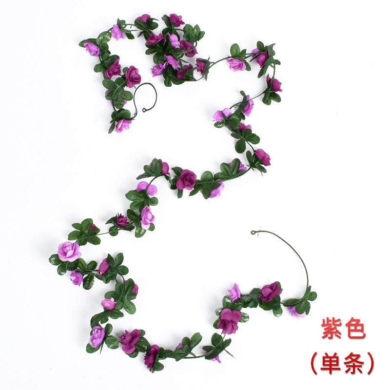 Flor artificial Rosa vid decoración de la puerta flor artificial aire acondicionado sinuoso Cadena de luz flor Comercio exterior Amazonas transfronteriza