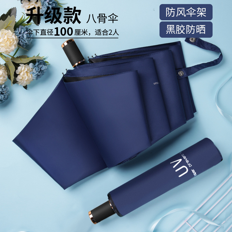 Paraguas completamente automático para hombres, paraguas de Sol de doble uso para mujeres paraguas de protección solar protección UV publicidad logotipo impreso