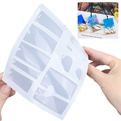 477件字母數字組合飾品掛件閃粉diy水晶滴膠硅膠模具套裝跨境專供