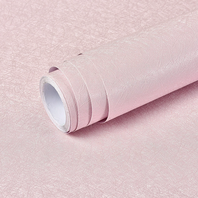 Self-Adhesive PVC Wallpaper, Imitation Linen Pattern, Waterproof & Moisture-Proof, Various Widths