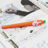 Мультяшный кролик из мягкой резины, ручка-роллер для школьников для фруктов и овощей, обучающие канцтовары, оптовые продажи