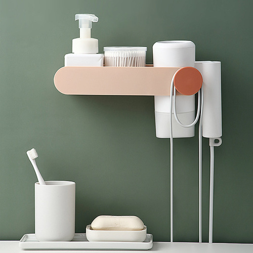 Self-designed punch-free hair dryer rack bathroom storage rack wall-mounted hair dryer rack cross-border