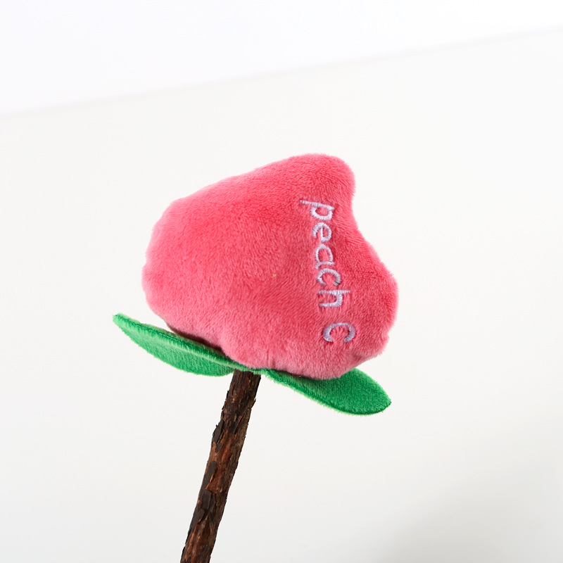 Comercio exterior gato mascota Polygonum multiflorum palo felpa molar Lollipop diente limpieza palo fresa flor melocotón juguete interactivo