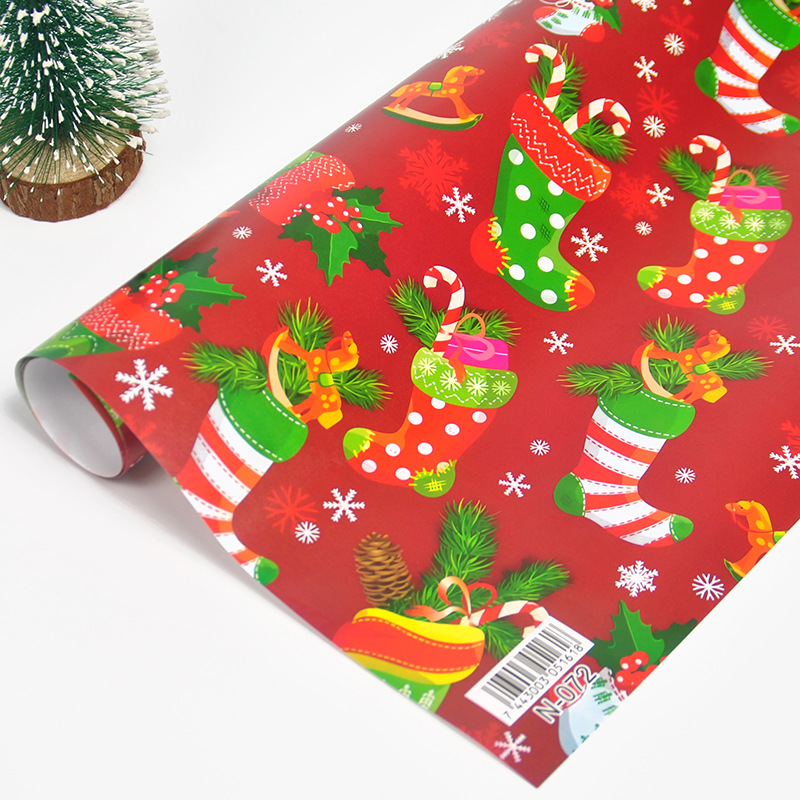 Ajuste de la muestra-papel de regalo de Navidad papel de regalo de vacaciones papel de regalo de Navidad