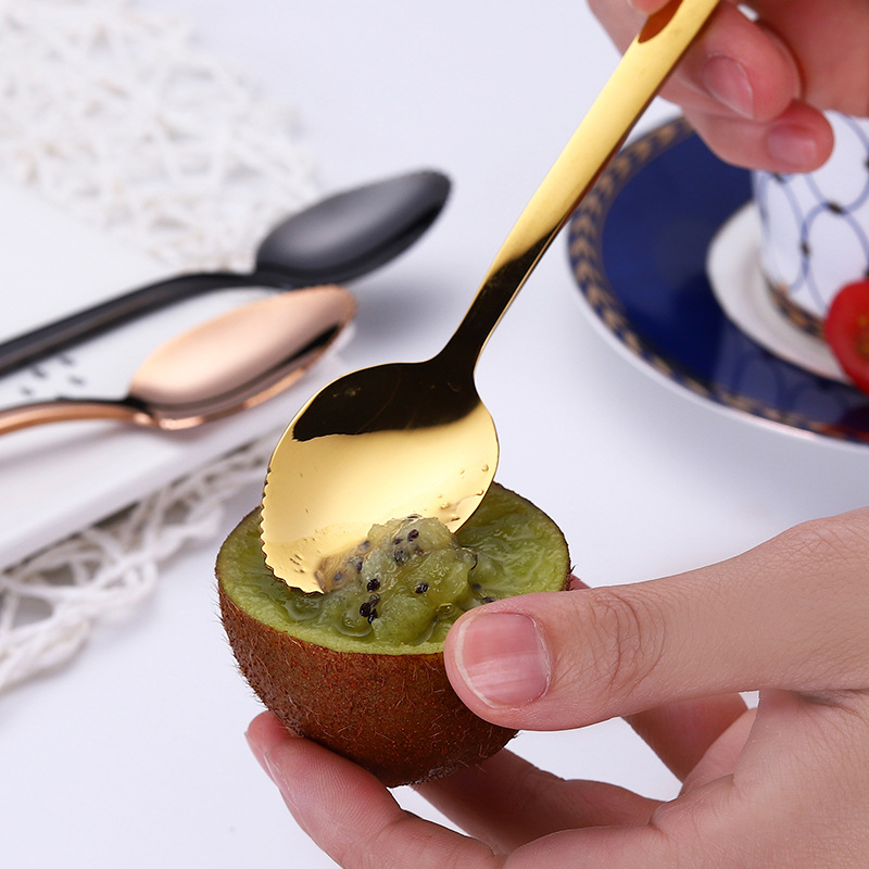 304 stainless steel puree spoon infant fruit puree spoon household baby food supplement spoon puree spoon fruit digging spoon