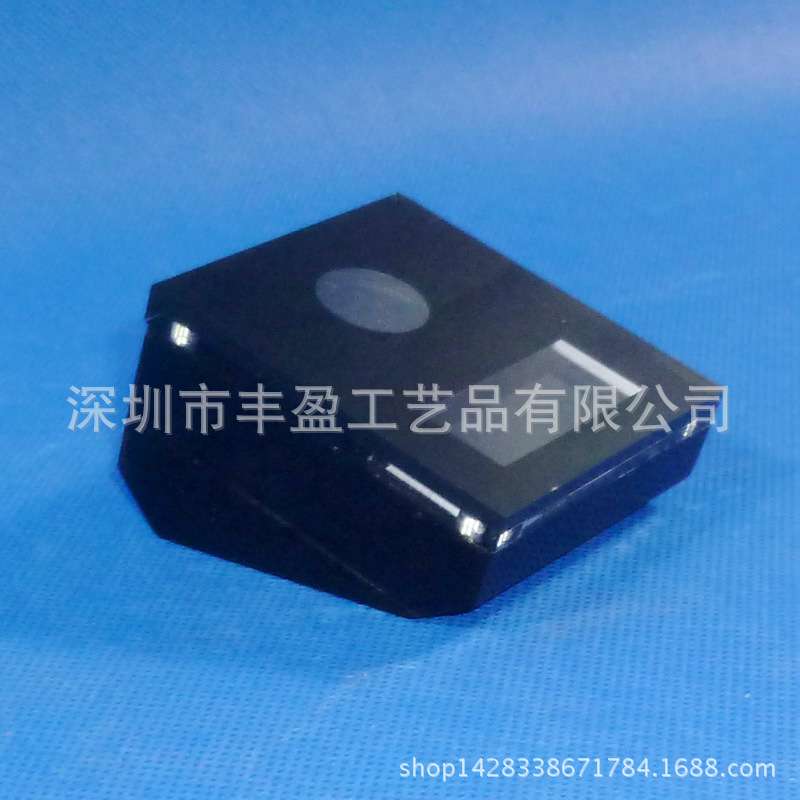 新款梯形亚克力镶钻裸钻盒，有机玻璃镶钻珠宝展示盒