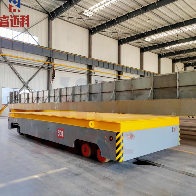 设备维修搬运轮式电动平板车 料框移位无轨平车 无轨电动平台车