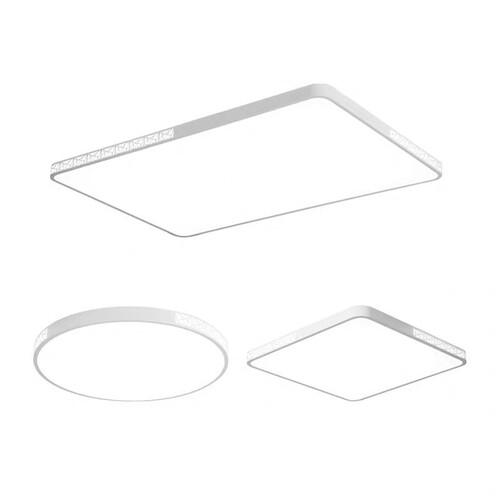 led round ceiling lamp rectangular living room lamp intelligent voice control bedroom lamp study hollow lamp lighting