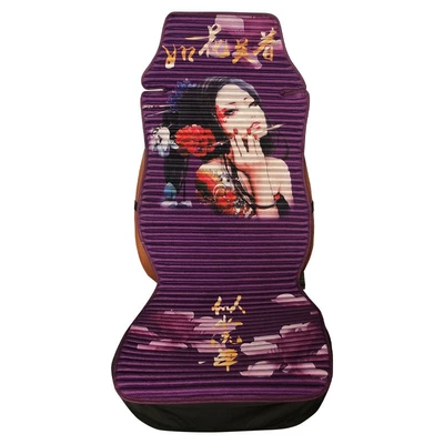 Large Truck Seat Cushion Truck Special Health Truck Seat Cushion Jiefang J6P Ouman Gtl Haowo Four-Season Truck Seat Cover (Seat cushion, seat cover) - purple-flower