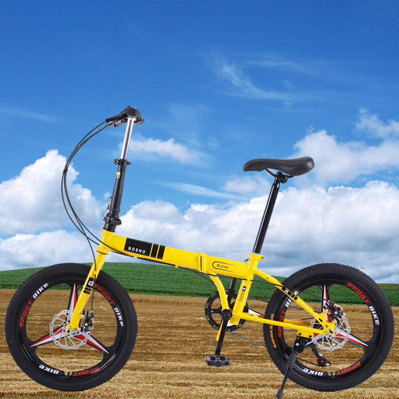 Factory wholesale 20 inch children's bicycle double folding double disc brake external 7-speed variable speed 4s shop gift export bicycle