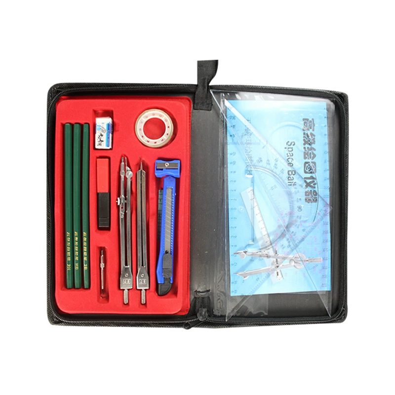 Spaceball Юцю Drawing Instrument Pack Drawing Pack Ruler Set Drawing Tool Kit Wholesale Metal Ruler