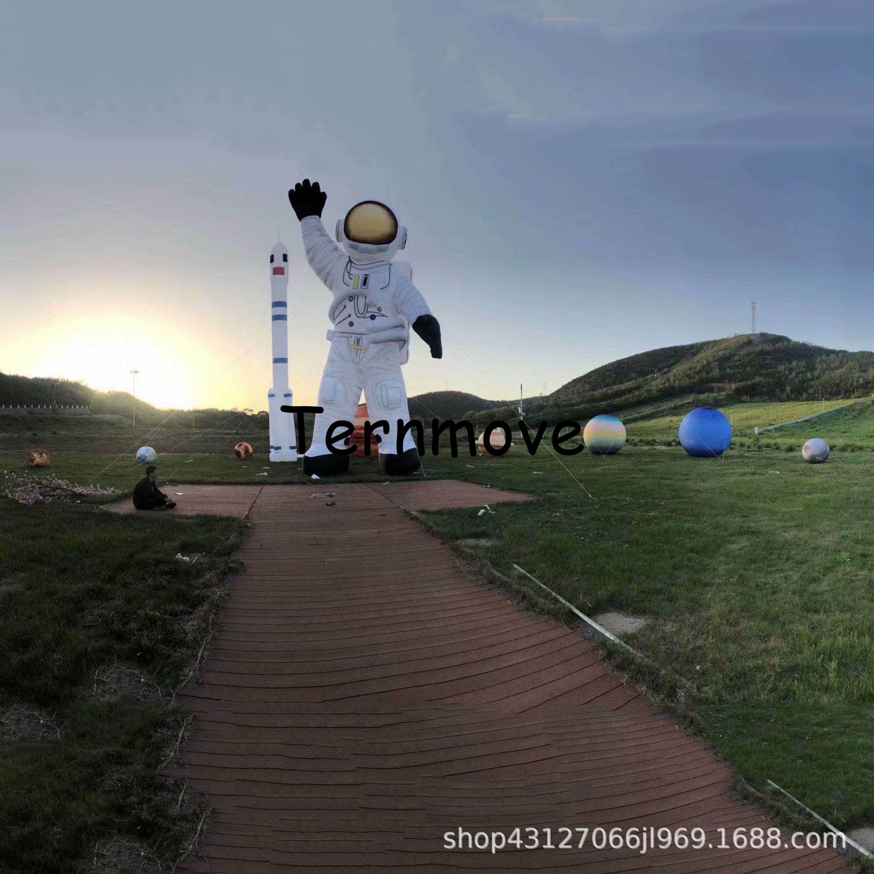 充气发光宇航员气模灯光卡通仿真太空人充气发光模型仿真卡通气模