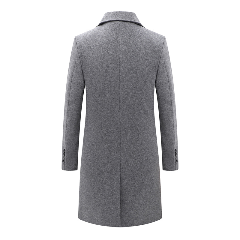 秋冬新作 イギリス風 メンズ 裏起毛ウールコート メンズ ミドル丈 ウール混紡コート 卸売 xz1722