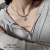 Necklace stainless steel, choker, pendant, accessory, simple and elegant design, internet celebrity