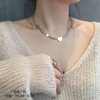 Necklace stainless steel, choker, pendant, accessory, simple and elegant design, internet celebrity