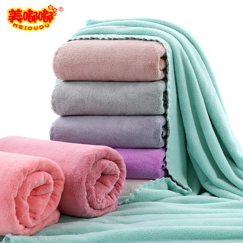 Coral fleece square wool bath towel gift towel letter set Bear gift accompanying gift logo printing sample processing