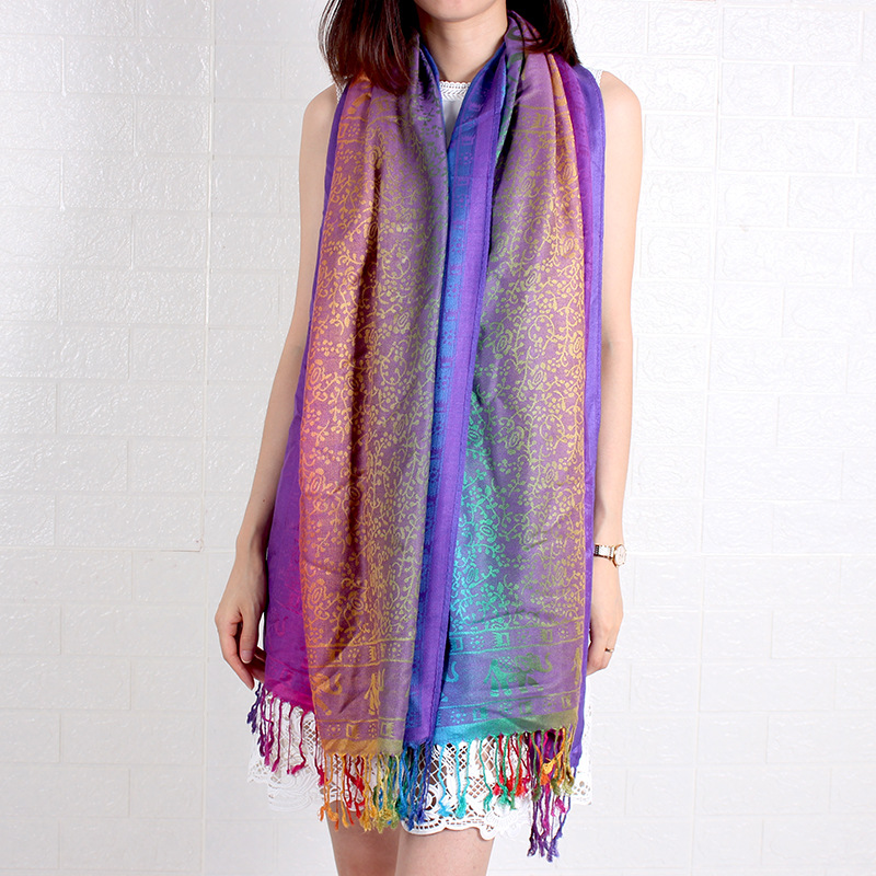 Diretamente do fabricante: Lenço feminino grande e comprido em algodão vermelho, colorido, para primavera e outono, com estampa de elefante. Ideal para usar na cabeça ou como faixa de cabeça._voghion.com