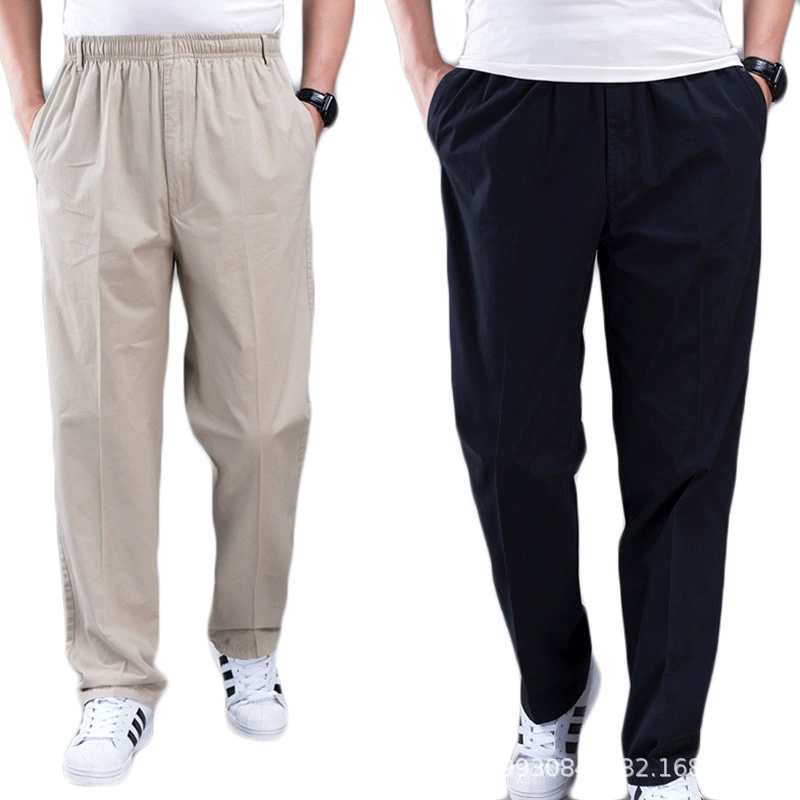 Оптовая Продажа с фабрики хлопковые брюки летние толстые парни больших размеров мужские хлопковые спортивные брюки с эластичной талией