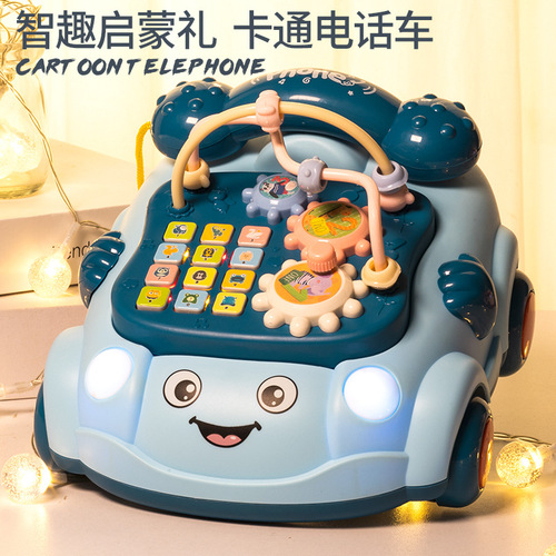 Early education telephone children's toy 0-1-3 years old one to two baby educational music telephone boy retro telephone