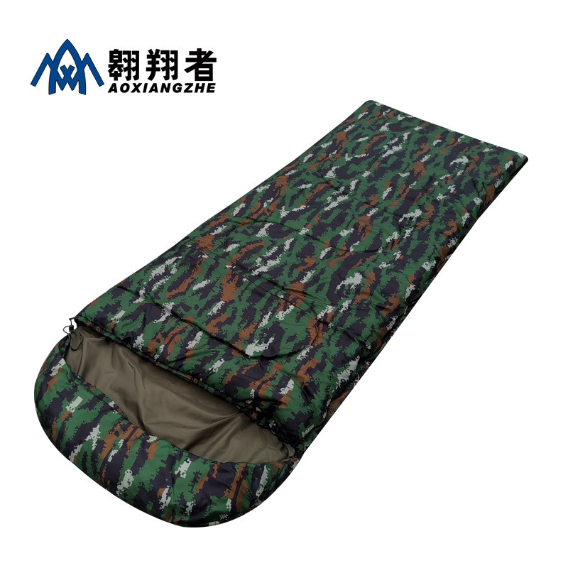 Soarer Thickened Winter and Summer Dual-Use Tiger Camouflage Sleeping Bag Can Be Disassembled into a Double-Layer Camping Thickened Warm Sleeping Bag