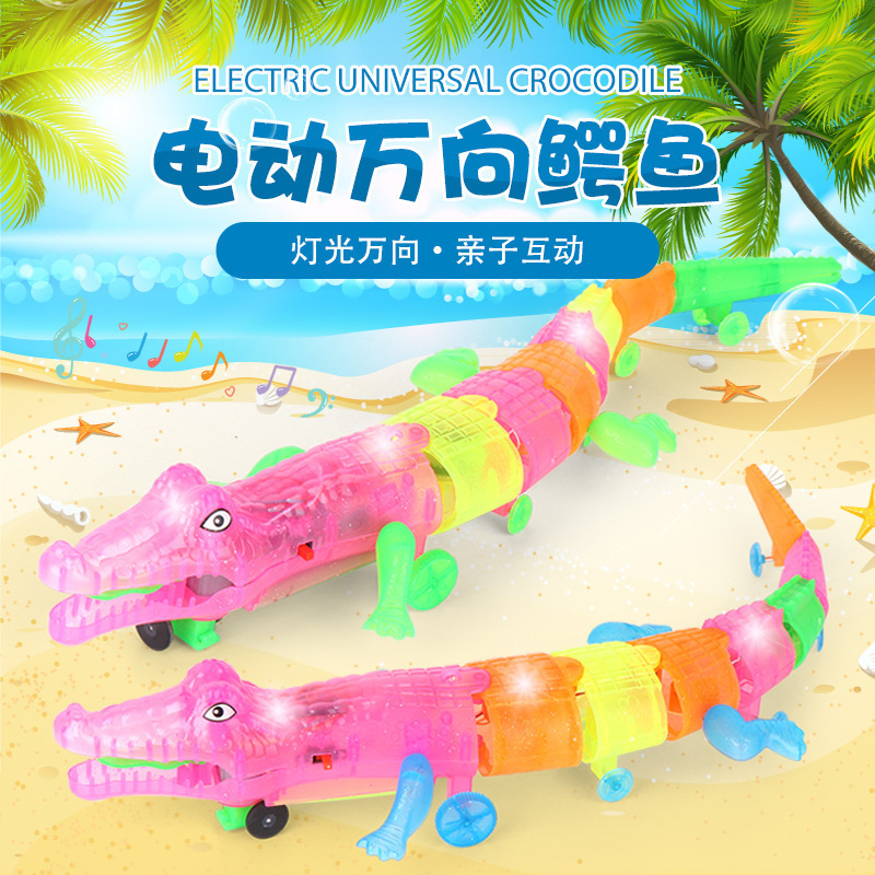 Fiber rope crocodile Electric Universal crocodile New luminous band music toy stall crawling simulation animal wholesale Fiber rope crocodile Electric Universal crocodile New luminous band music toy stall crawling simulation animal wholesale