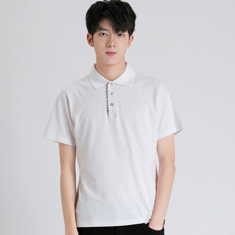 Europe, Germany, France, the United States, Short-Sleeved T-Shirts, Men's Korean-Style Polo Shirts, Cultural Shirts, Work Clothes, Wholesale Short-Sleeved Shirts