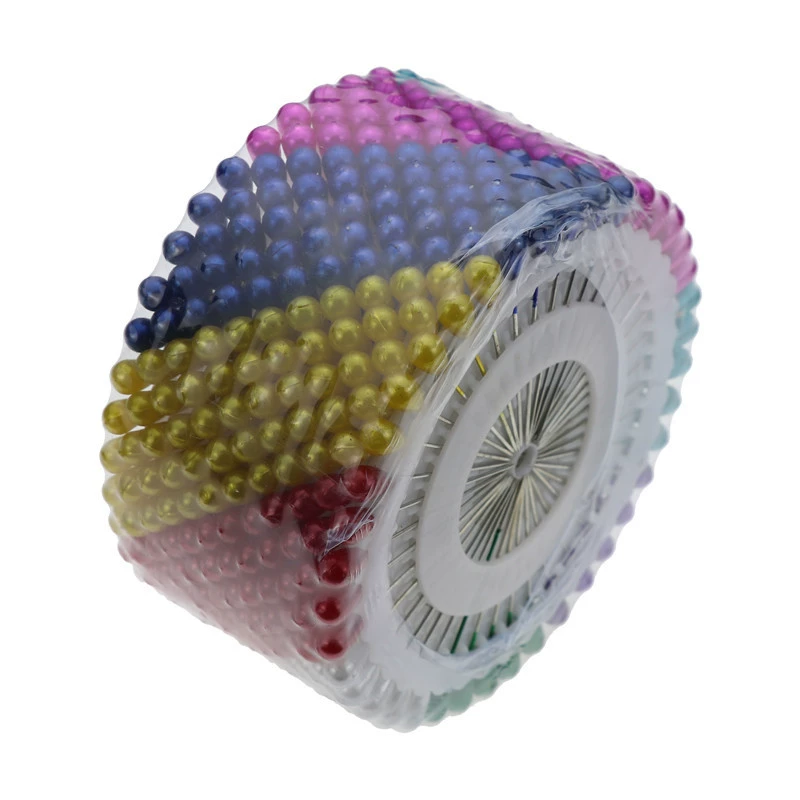 Завод в наличии 0,6*4*38 мм стальная проволока никелированная цветная жемчужная игла с круглой головкой позиционирующая игла цветок декоративная булавка