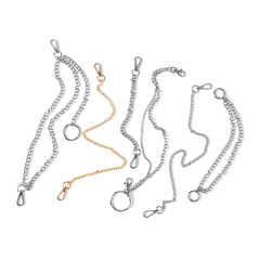 Trendy items, fashionable men and beautiful women, hip hop and disco decoration, single and double chain, casual punk jeans waist chain