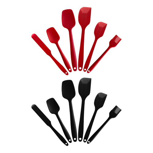 Silicone Scraper Set of 6 Food Grade Silicone Spatulas Oil Brushes High Temperature Resistant Silicone BBQ Brushes Scalers Wholesale