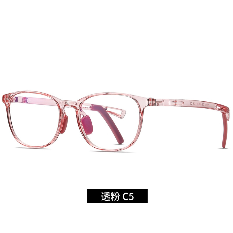 Los nuevos niños de la manera anti-azul gafas de luz TR5111 niños y niñas gafas lisas con cubierta de pie antideslizante para la miopía