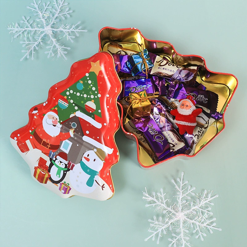 Christmas keepsake cookie jar Gingerbread man candy tin wedding favor baking box Christmas gift