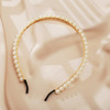 Headband from pearl for princess, retro hair accessory for bride, European style, internet celebrity