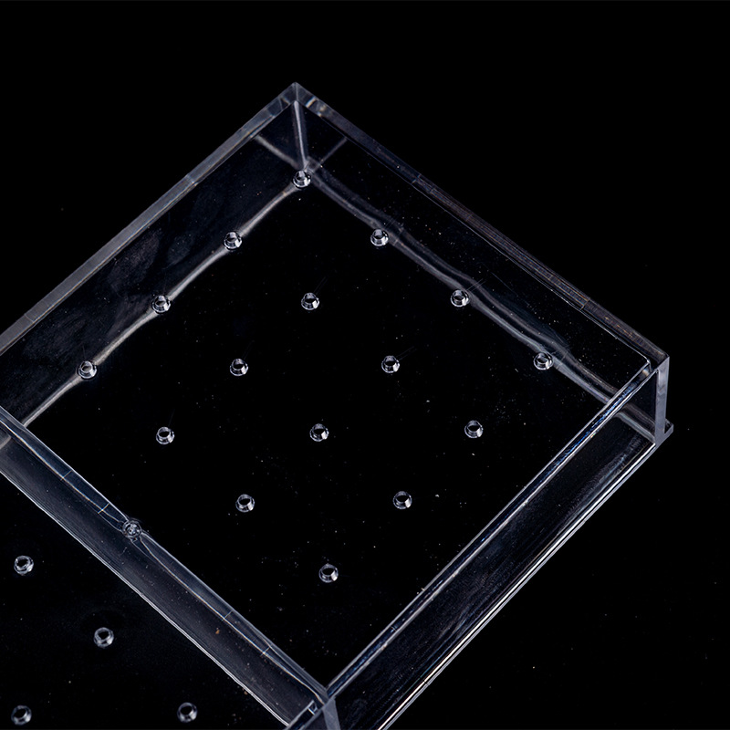 Wholesale transparent organic glass box craft box Pet bird feeding outdoor bird cage bird suspension feeder 4