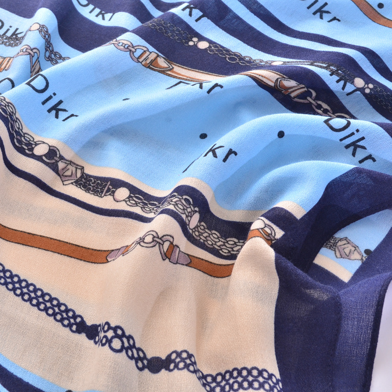 Otoño e Invierno nueva cadena europea y americana bufanda caliente bufanda larga playa de viaje marca inspiración diseño bufanda