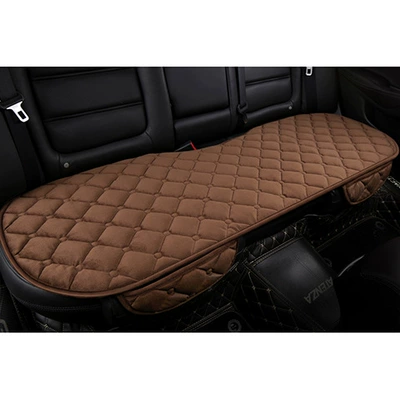 Seat cushion, seat cover car cushion single no - diamond-plush-brown-with-pocket-back-row
