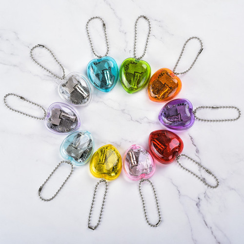 Korean version creative gift heart-shaped pendant music box mini acrylic keychain children's music box wholesale