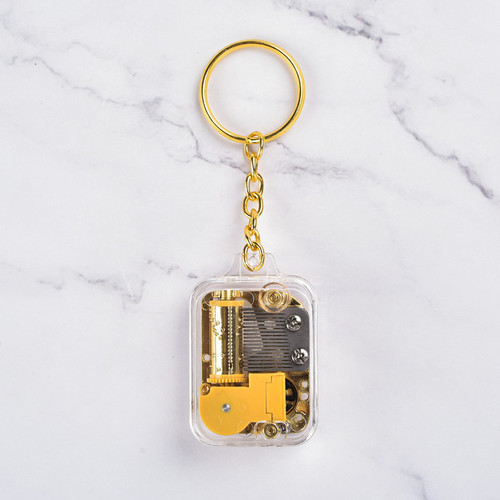 Keychain Pendant Music Box Music Box Creative Gift Wholesale Travel Souvenir DIY Sky City