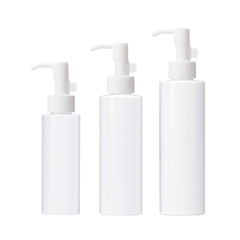 Blanco 100mL removedor de maquillaje botella de plástico 150-200 removedor de maquillaje botella de prensa de aceite de viaje portátil cosmética sub-botella image 7