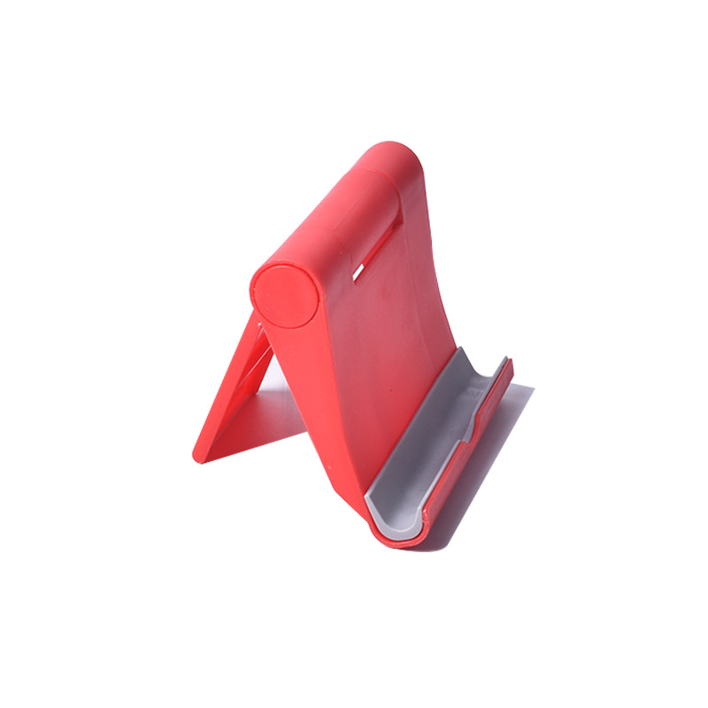Soporte de teléfono móvil de plástico en stock tableta de teléfono móvil soporte plegable universal soporte de teléfono móvil de escritorio de publicidad impreso LOGO