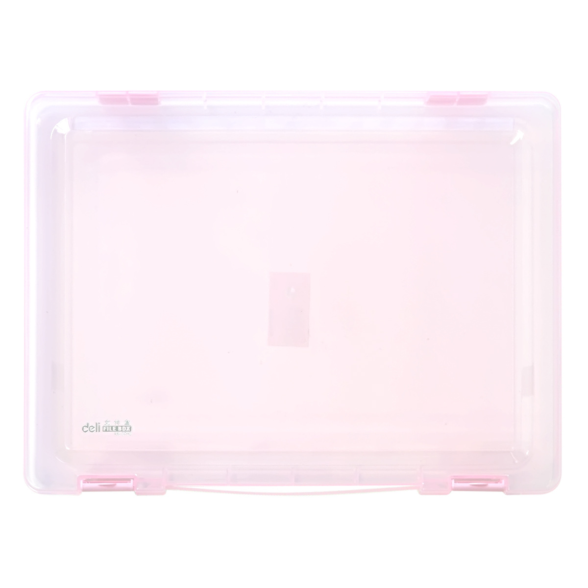 Deli 5701 5702 papelería caja de almacenamiento de archivos de PP transparente caja de datos A4 caja de almacenamiento portátil